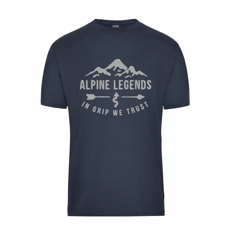 Herrenshirt Navy In Grip We Trust