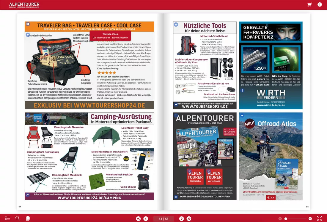 ALPENTOURER Flipbook Links